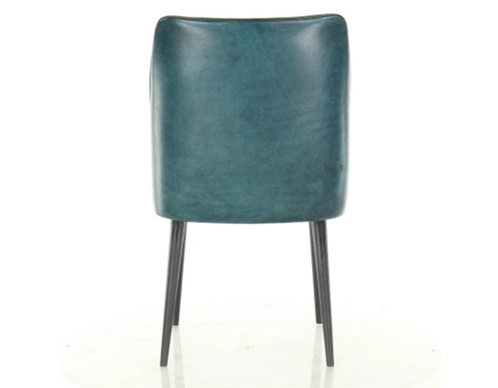 Chaise vintage cuir bleu Chaise vintage cuir bleu