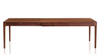 Table extensible en noyer 8 à 14 personnes avec plateau et allonges bois teinte naturelle 210x100 cm Table extensible en noyer 8 à 14 personnes avec plateau et allonges bois teinte naturelle 210x100 cm
