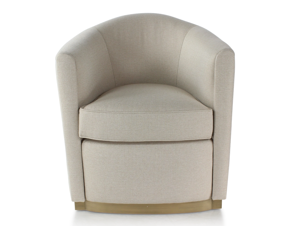 Club armchair fabric beige chevron fabric, brass-effect wooden base Club armchair fabric beige chevron fabric, brass-effect wooden base
