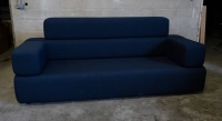 Antique 3 seater sofa tissu bleu marine