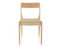Chaise scandinave bois teinte naturelle assise corde Chaise scandinave bois teinte naturelle assise corde