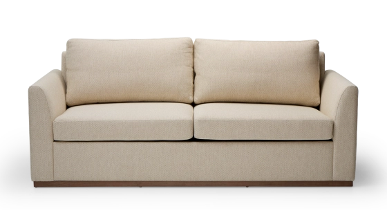 Canapé convertible 3 places tissus chiné beige