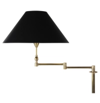 Lampadaire salon articulé doré abat jour noir intérieur doré Lampadaire salon articulé doré abat jour noir intérieur doré