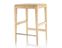 Tabouret de bar design H60 cm bois teinte naturelle assise bois Tabouret de bar design H60 cm bois teinte naturelle assise bois