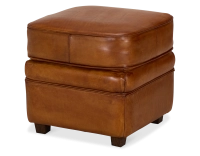 Leather pouffe light brown Leather pouffe light brown