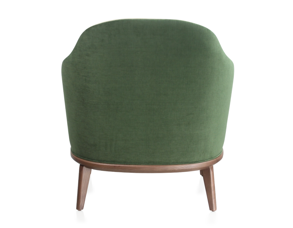 Designer armchair forest green and cream fabric Designer armchair forest green and cream fabric