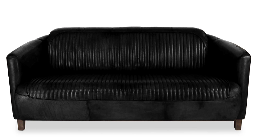 Canapé club cuir 3 places noir Canapé club cuir 3 places noir