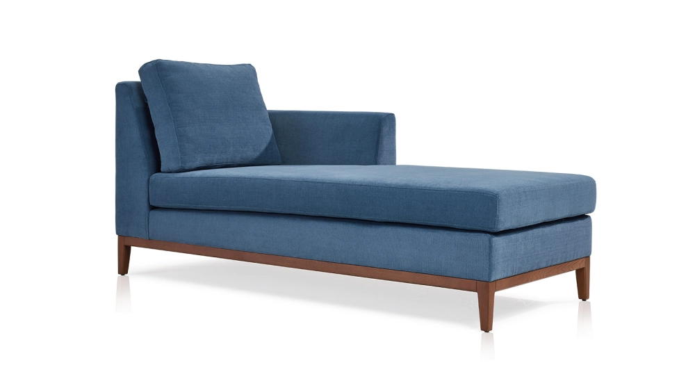 Méridienne droite tissu bleu jean Méridienne droite tissu bleu jean