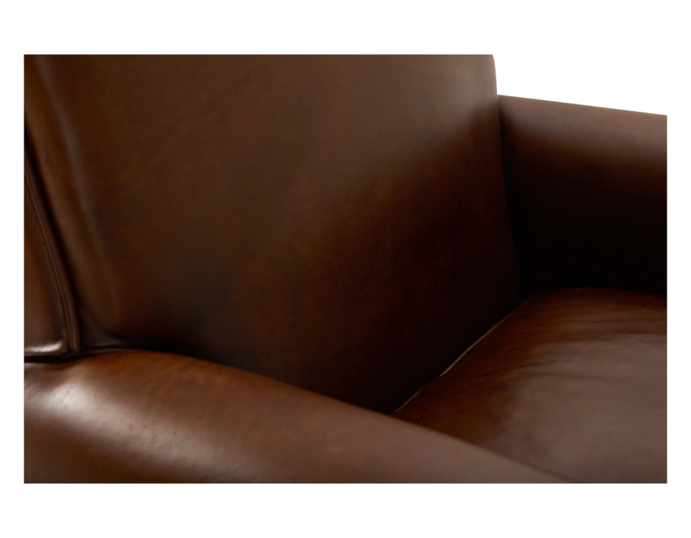 Fauteuil club cuir marron vintage Fauteuil club cuir marron vintage