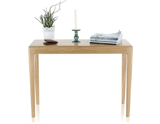 Fixed oak console natural tint 100x40 cm