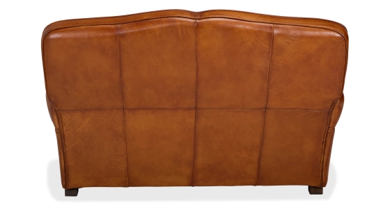 Canapé club cuir 2 places marron clair
