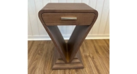 Art Deco console with double drawers walnut stained wood Art Deco console with double drawers walnut stained wood