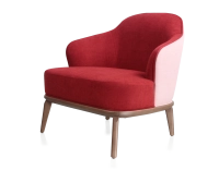 Fauteuil design tissu bordeaux et vieux rose Fauteuil design tissu bordeaux et vieux rose