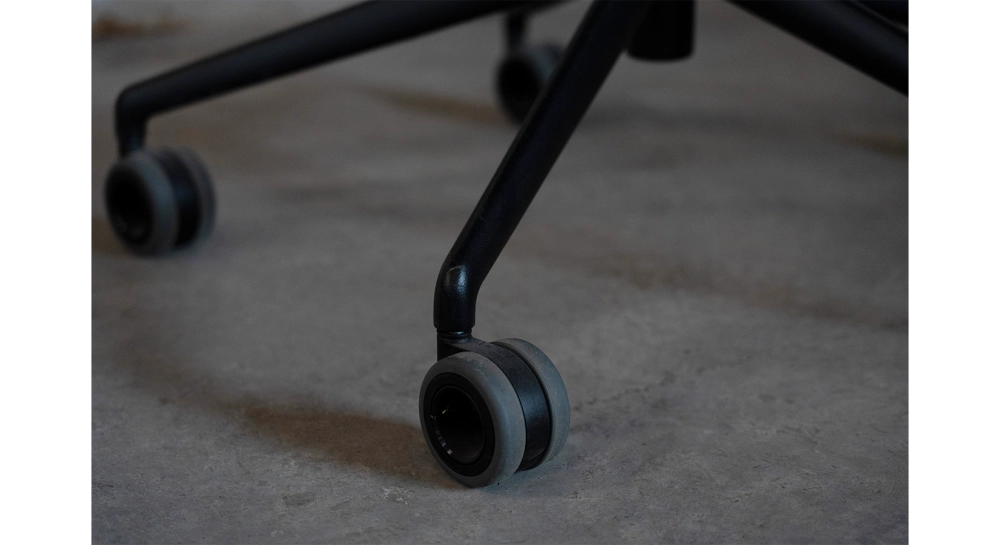 Office chair with 5 branches assise tissu bi couleur vert