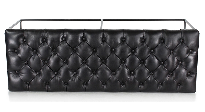 Banc Chesterfield cuir noir Banc Chesterfield cuir noir