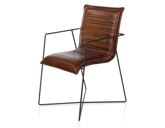 Leather office chair vintage brown