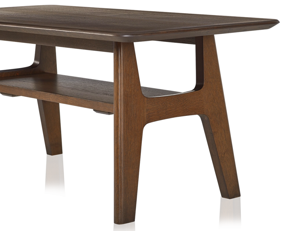 Table basse rectangulaire en chêne teinte marron foncé 100x50 cm 100x50 cm Table basse rectangulaire en chêne teinte marron foncé 100x50 cm 100x50 cm