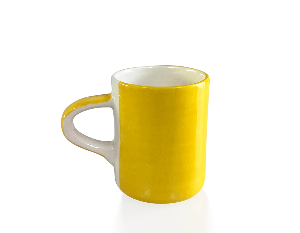Tasse à café en céramique jaune unie Tasse à café en céramique jaune unie