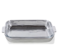 Plat creux rectangle en fonte aluminium et pyrex Plat creux rectangle en fonte aluminium et pyrex