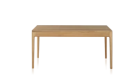 Table extensible en chêne avec plateau et allonges bois teinte naturelle 180x100 cm