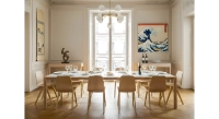 Table extensible 8 à 12 personnes en chêne et céramique allonges céramique bois teinte naturelle et céramique effet marbre blanc m3 180x100 cm Table extensible 8 à 12 personnes en chêne et céramique allonges céramique bois teinte naturelle et céramique effet marbre blanc m3 180x100 cm