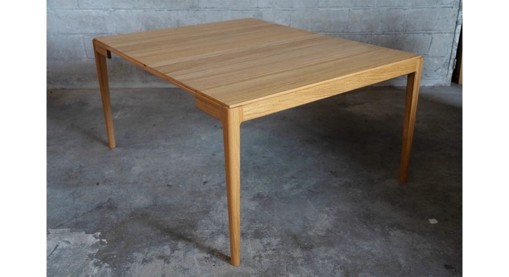 Console extensible en chêne avec 2 allonges teinte naturelle 120x40 cm