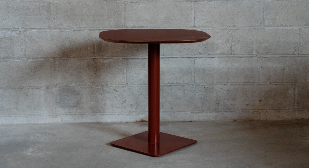 Mesa bistró fundas protectoras de nogal tablero fenix burdeos