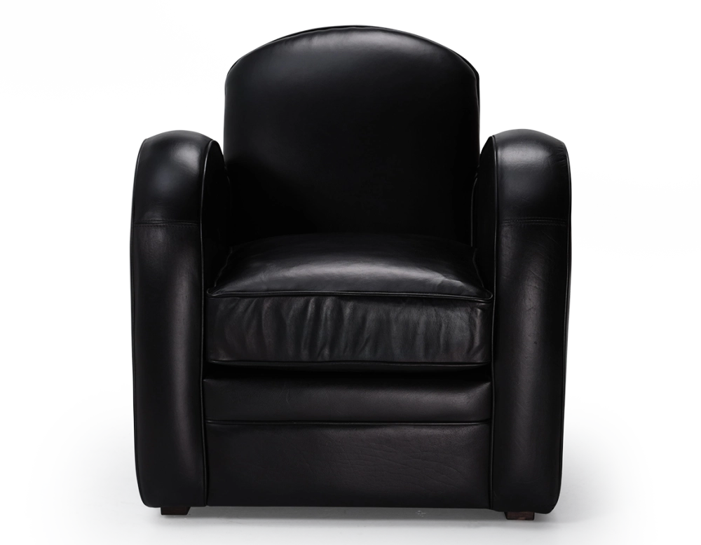 Leather club armchair black Leather club armchair black