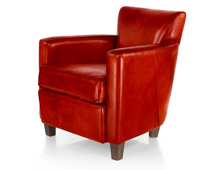Leather club armchair red Leather club armchair red