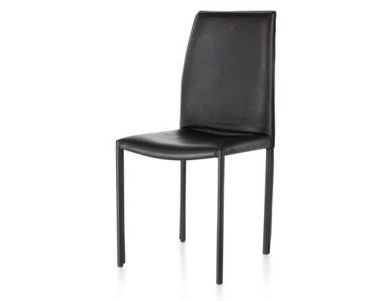 Chaise vintage cuir noir