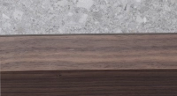 Extending table for 8 to 12 people in walnut and ceramic with ceramic extensions natural wood finish and grey terrazzo effect ceramic 180x100 cm Extending table for 8 to 12 people in walnut and ceramic with ceramic extensions natural wood finish and grey terrazzo effect ceramic 180x100 cm