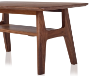 Rectangular walnut coffee table natural tint 100x50 cm 100x50 cm Rectangular walnut coffee table natural tint 100x50 cm 100x50 cm