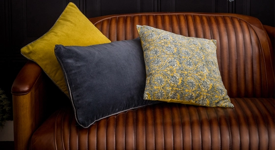 2 seater wooden and leather club sofa vintage brown