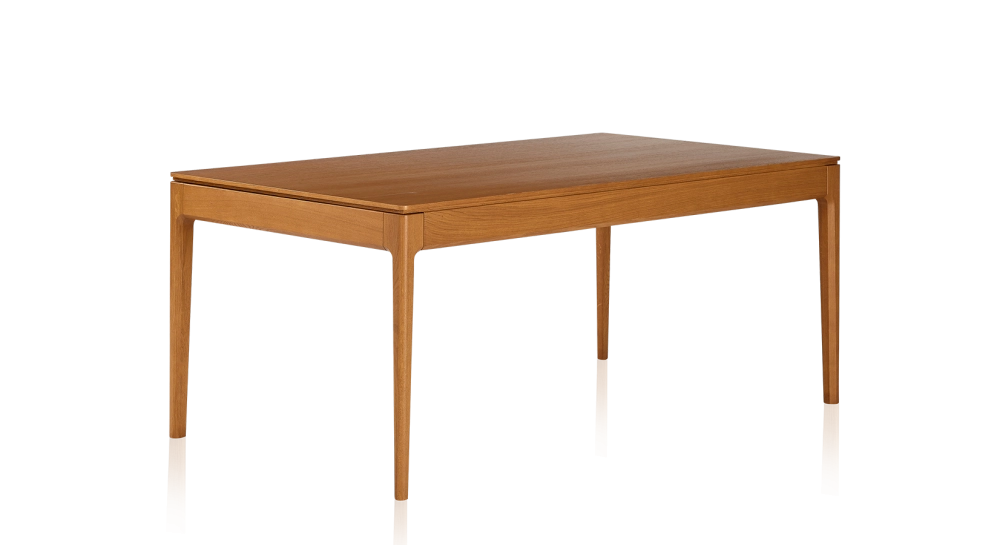 Table salle à manger 6 personnes en chêne teinte merisier plateau bois 140x90 cm Table salle à manger 6 personnes en chêne teinte merisier plateau bois 140x90 cm