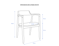 Chaise scandinave bois teinte marron foncé et tissu bleu jean Chaise scandinave bois teinte marron foncé et tissu bleu jean
