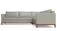 6-seater corner sofa pearl grey leather (2.5g - a - 2.5d) 6-seater corner sofa pearl grey leather (2.5g - a - 2.5d)