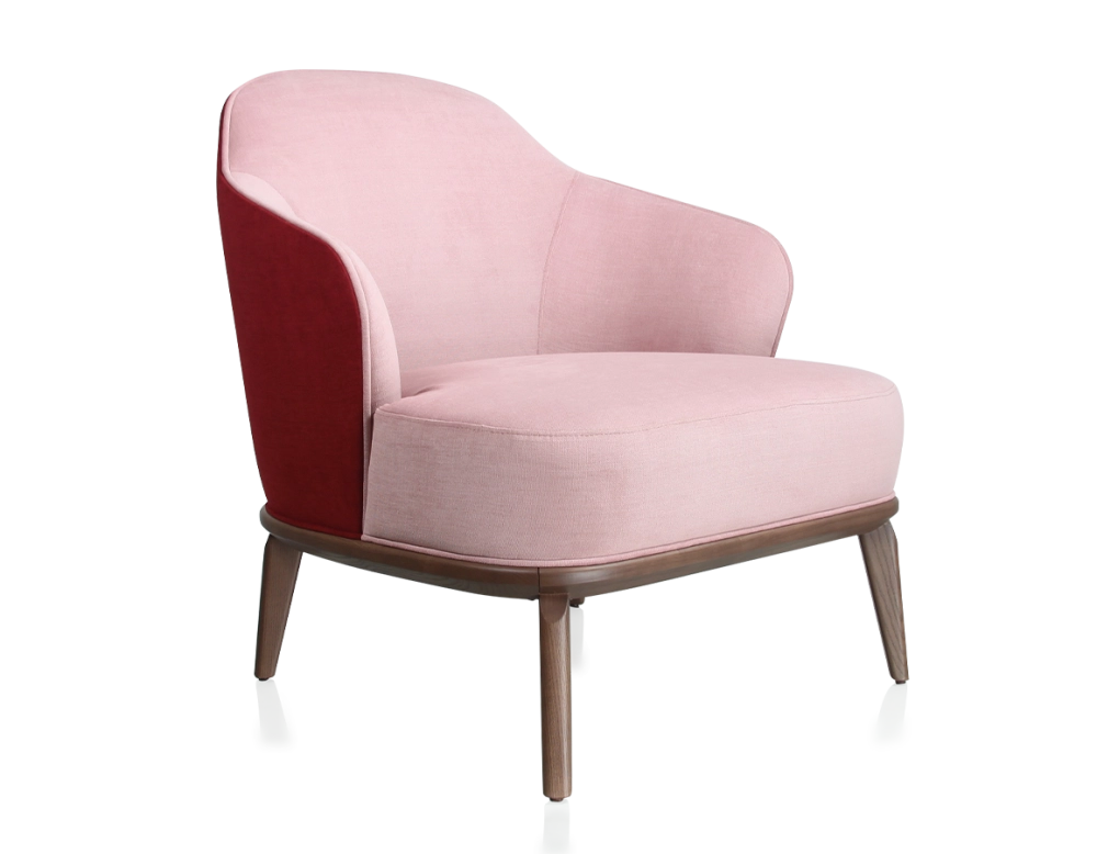 Fauteuil design tissu vieux rose et bordeaux 210x90 cm Fauteuil design tissu vieux rose et bordeaux 210x90 cm