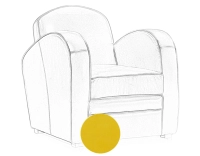 Leather club armchair yellow Leather club armchair yellow
