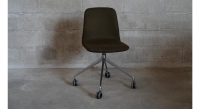 Office chair with 5 branches assise tissu en laine bouillie taupe