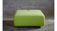 Antique 3 seater sofa en tissu vert anis