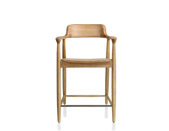 Bar stool H60 cm natural wood stain