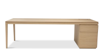 Bureau de direction chêne teinte naturelle plateau bois 250x100 Bureau de direction chêne teinte naturelle plateau bois 250x100