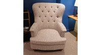 Fauteuil Chesterfied tissu