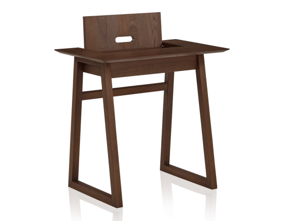 Bureau design en chêne teinte marron foncé l80 cm