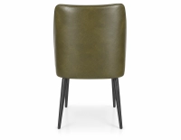 Chaise vintage cuir vert olive