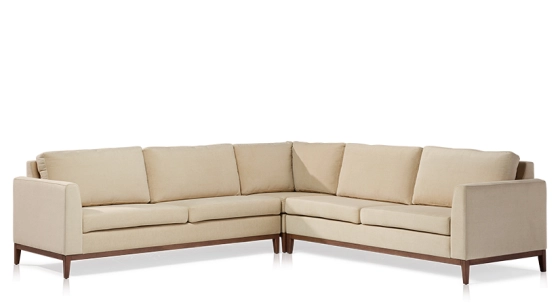 2.5 seater straight module cream fabric