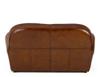 Canapé club cuir 2 places marron vintage accoudoirs cloutés Canapé club cuir 2 places marron vintage accoudoirs cloutés