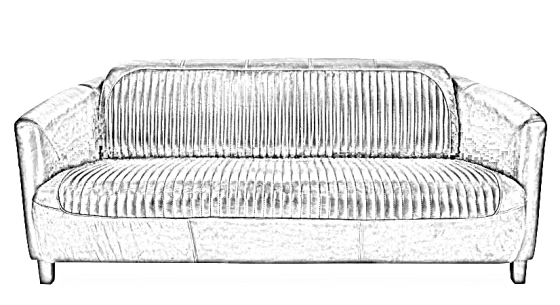 Canapé club cuir 3 places bleu