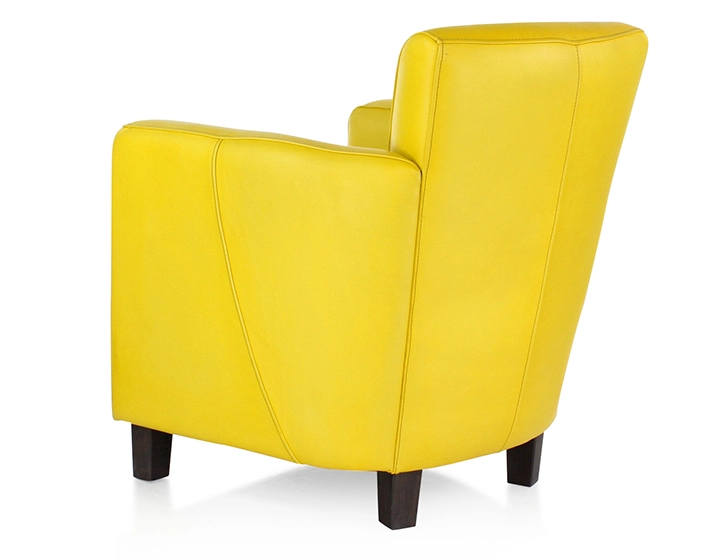 Leather club armchair yellow Leather club armchair yellow
