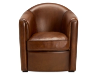 Fauteuil club cuir marron vintage Fauteuil club cuir marron vintage